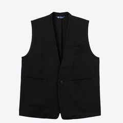 刺し子風ジャガードが個性的でおしゃれな胸当てエプロン。 DN8813