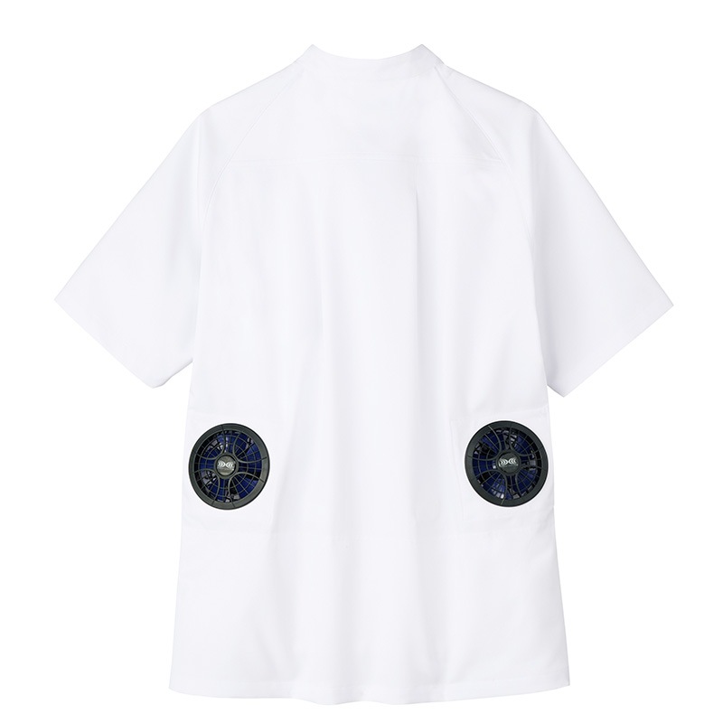 空調服コックコート KC-8717 半袖 L C-10 ブラック 空調服(R)コックコート半袖(機器別売)[男女兼用][チトセ製品] KC8717