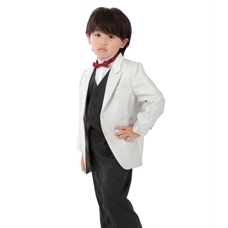 男の子礼服 グレー・黒ベスト ベトナム製
