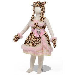 女の子ドレス 豹柄リボン 3才 帽子付 サンプル品 中国製