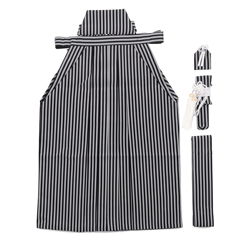 男の子袴セット 白黒縞 中国製