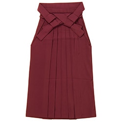 大人女子袴 エンジ 無地 中国製