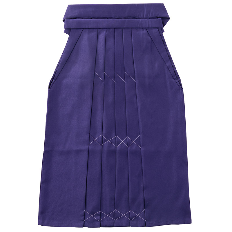 大人女子袴 ワイドサイズ 紫 無地 中国製