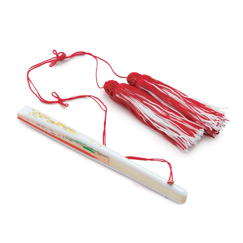 女の子末広 開かない扇子 房付 中国製