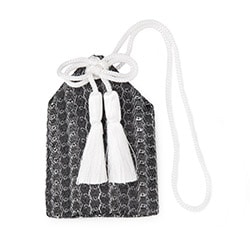 男の子お守り グレー銀 縄縞 中国製