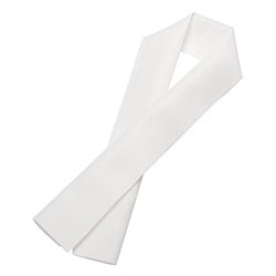 男の子半衿 ポリ 白 塩瀬 1枚