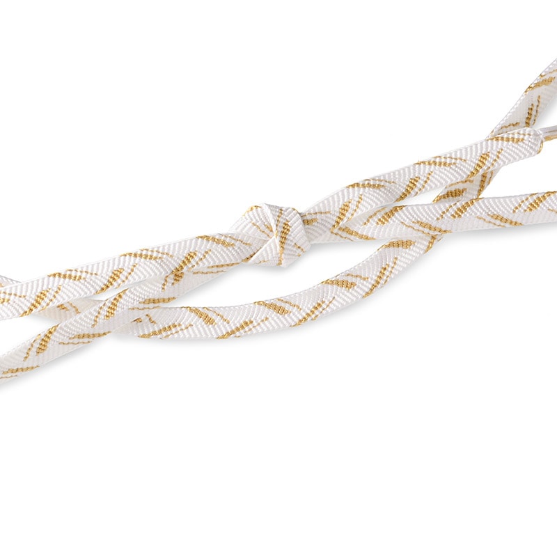 帯〆 留袖用 正絹 平 笹波組 白金