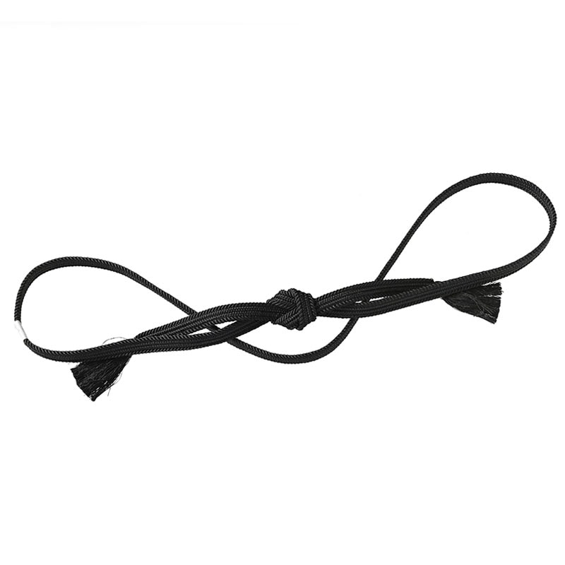 帯〆 喪服用 正絹 平 双葉 黒