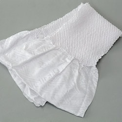 帯揚 ポリ 中抜絞り 普通幅 白 10枚組 中国製