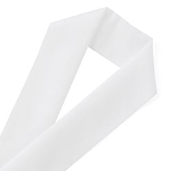 半衿 ポリ塩瀬 白 無地 文庫なし 福印