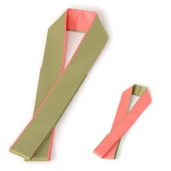 二重重ね衿 ポリ ローズ/利久