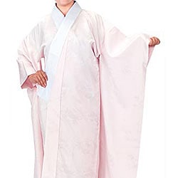 長襦袢 振袖用 ピンクぼかし 広衿 袖丈285 中国仕立 城印