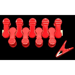 丸型クリップ 赤 10個入【受注発注・返品不可】