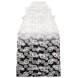 殿方袴 交織 白黒ぼかし 銀華 亀甲 中国製