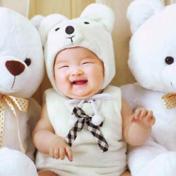 メルヘン ベビー しろくまちゃん 100日-1才 ベトナム製