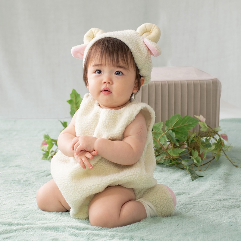 メルヘン ベビー ひつじちゃん 100日-1才 中国製