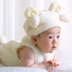 メルヘン ベビー ひつじちゃん 100日-1才 中国製