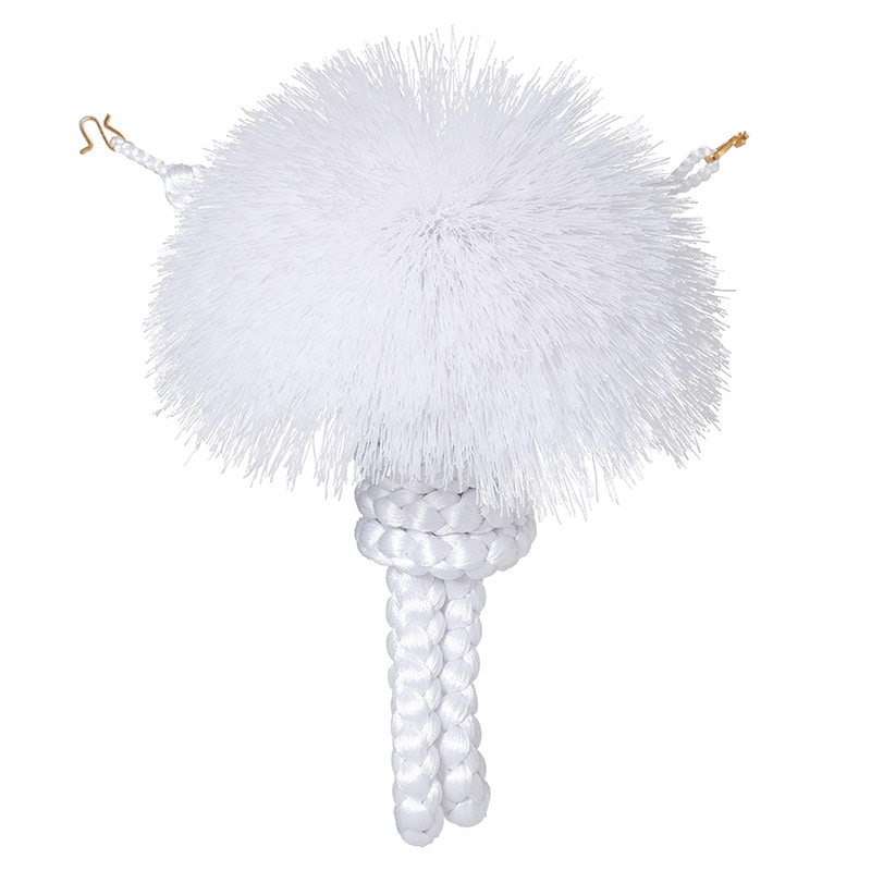 ジュニア男の子羽織紐 白 ポリ