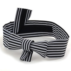 ジュニア男の子簡易角帯 白黒縞 中国製