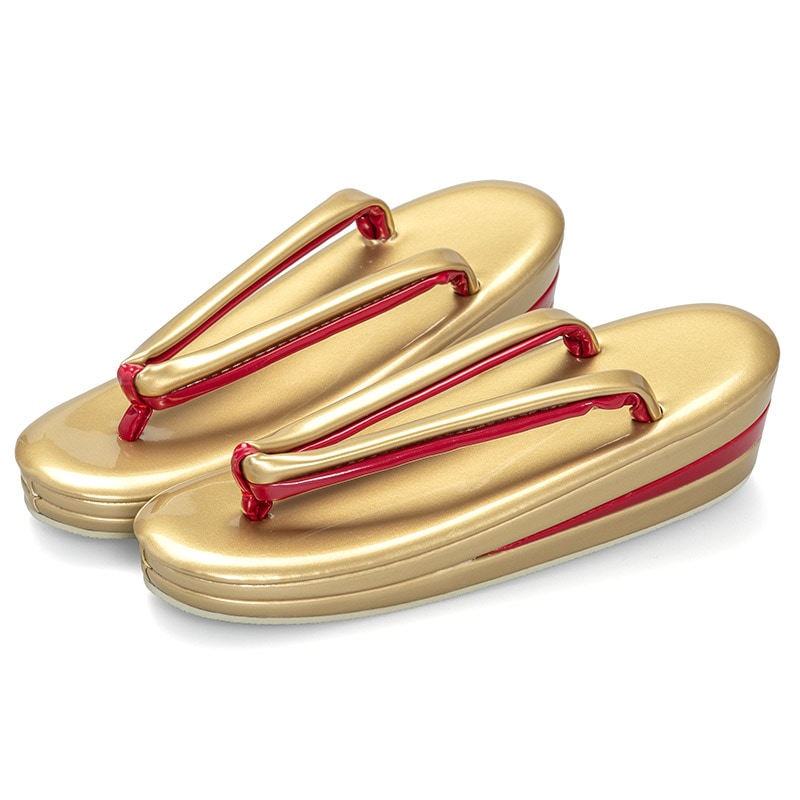 草履単品 金/赤 3段 中国製