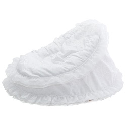 ベビーフォトクッションカバー単品 白フリルレース 30日用 中国製