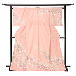 附下 ポリ ピンクぼかし アラベスク 裄180 中国製