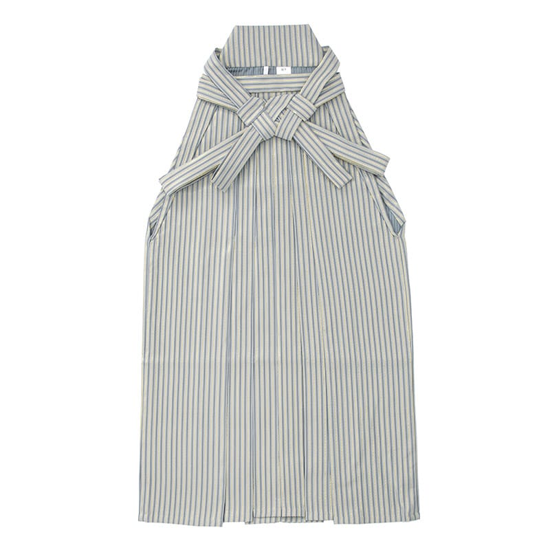 殿方袴 グレー 黒金縞 中国製