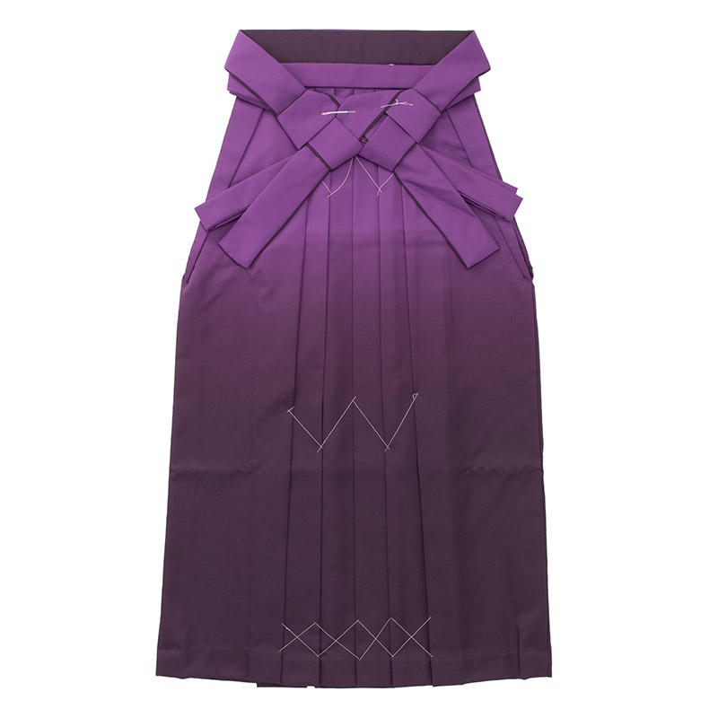 大人女子袴 紫濃淡ぼかし 無地 中国製