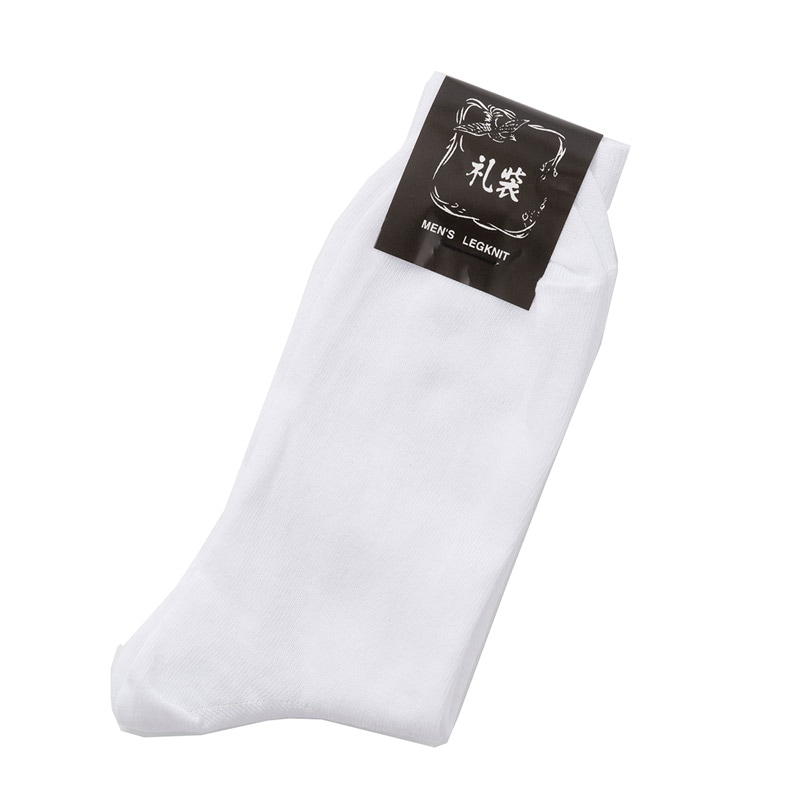 紳士靴下 厚手 白 タグ付　24-26cm 中国製