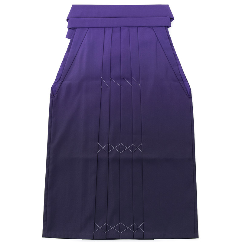 大人女子袴 ワイドサイズ 紫濃淡ぼかし 無地 難物 中国製