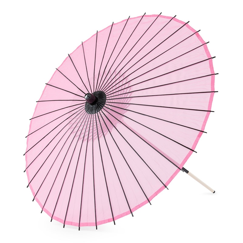 布和傘 ピンク シースルー 直径83×85cm 継ぎ手あり 中国製