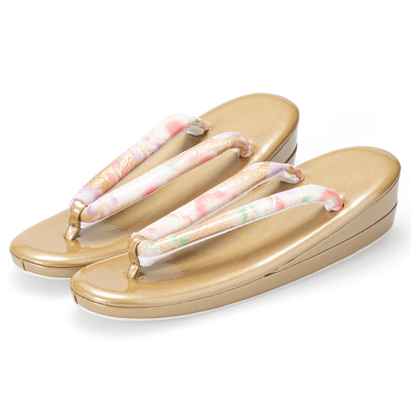 草履単品 金/金ぼかし 型押し 中国製