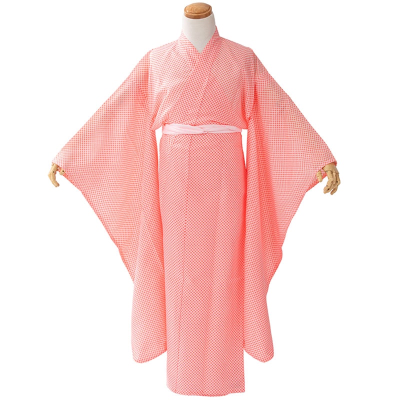 女の子長襦袢 袖あり ポリ 朱疋田 中国製