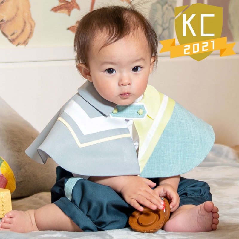 ベビー男の子礼服 グレーケープ 100日-1才 中国製