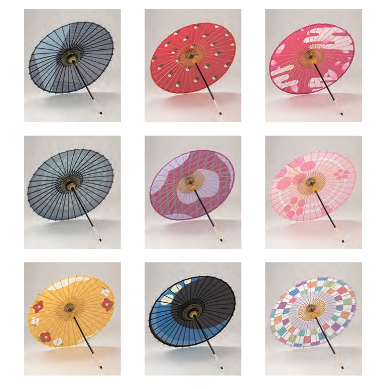 彩り布和傘 小 直径70cm FU【納期約10日・返品不可】