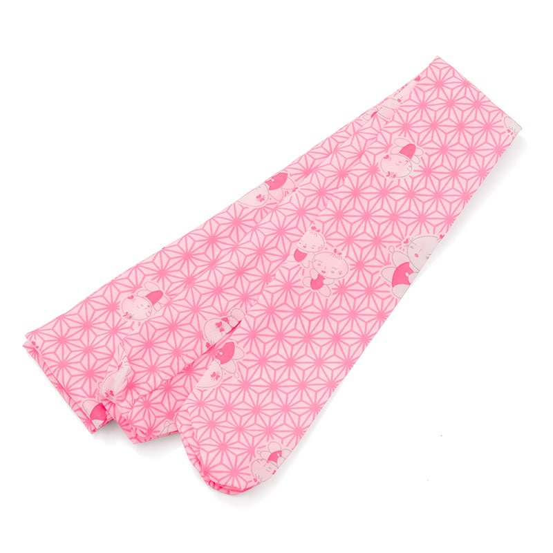 女の子腰ひも ポリエステル ピンク 友禅 人形柄 10本組