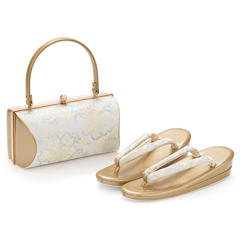 草履バッグセット 金/銀 中国製