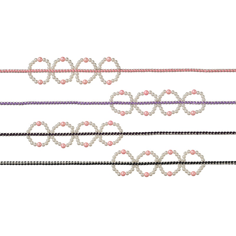 帯飾り紐 ポリ サークルパール 120cm 中国製