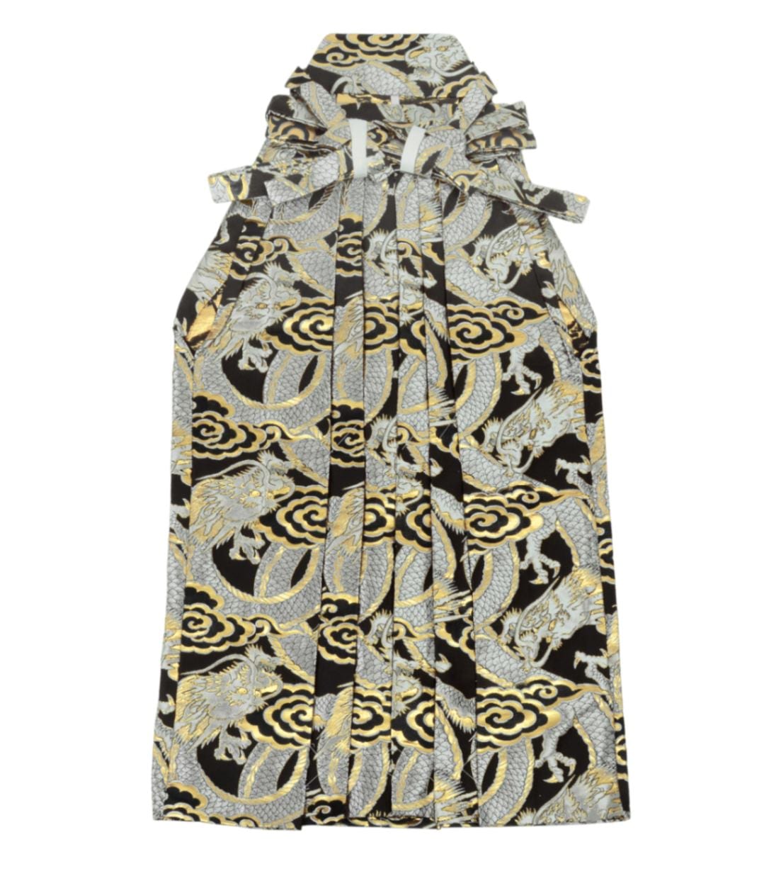 殿方袴 交織 黒金 雲龍 中国製