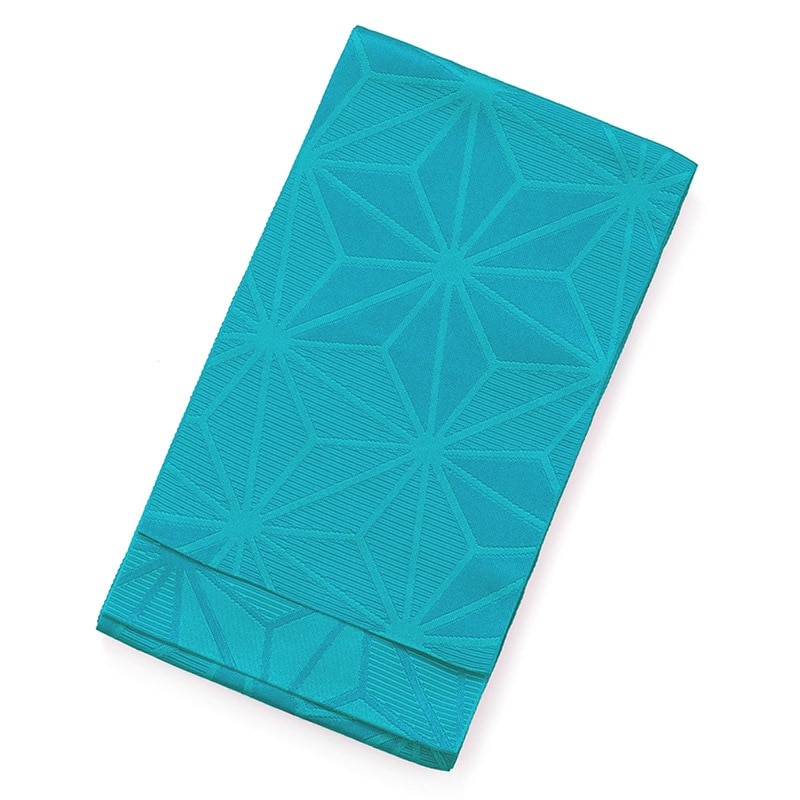 女子袴下帯 麻の葉 ターコイズブルー