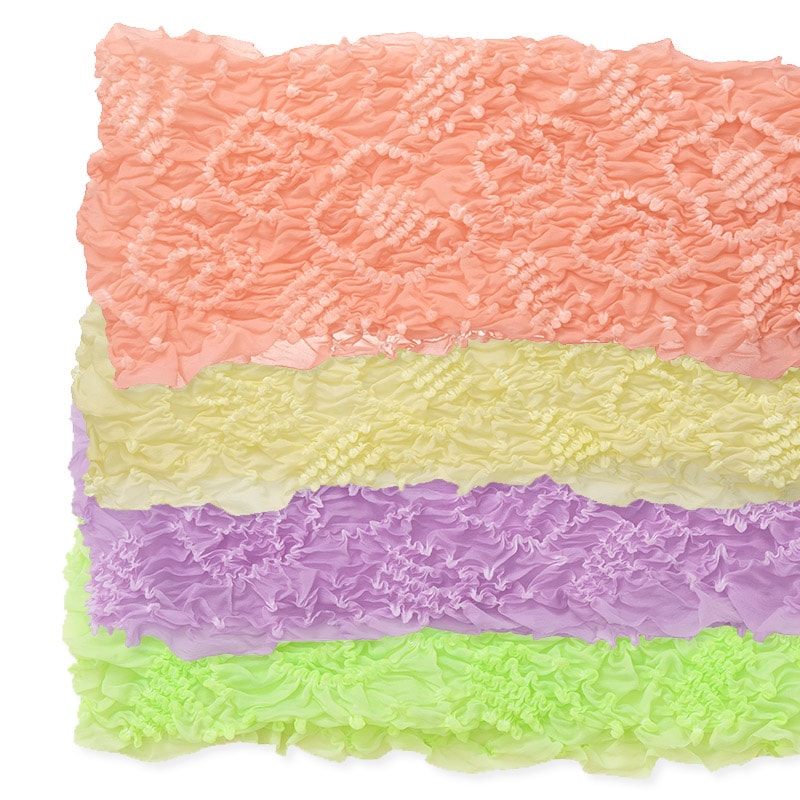 女の子帯揚 ナイロン 花柄絞り 国産