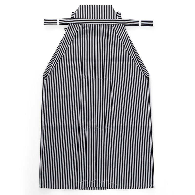 殿方袴 ポリ 白黒縞 紐長め 中国製