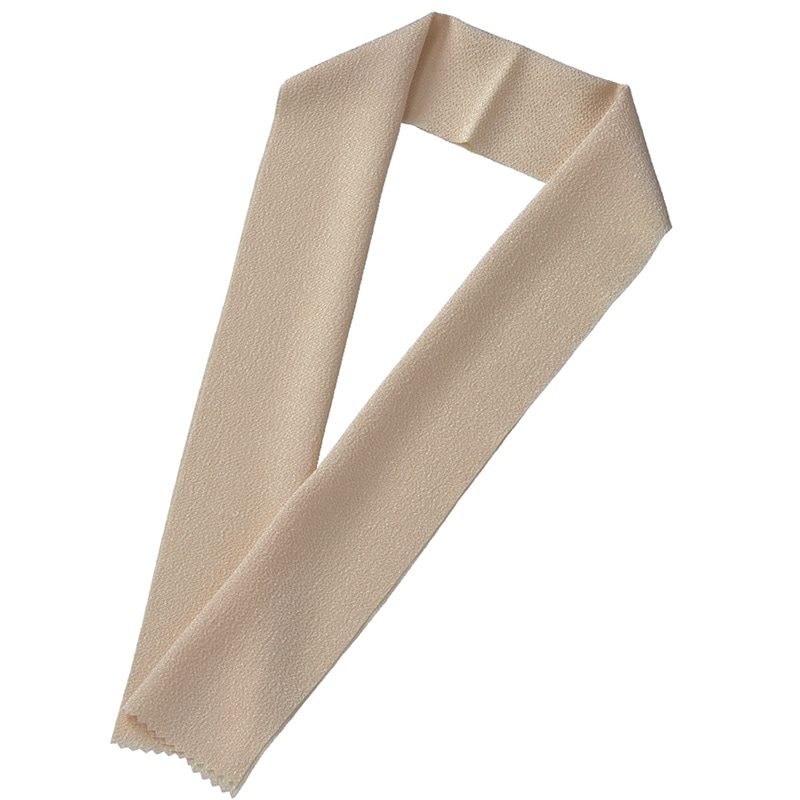 女の子半衿 ポリ ちりめん 薄茶 7才