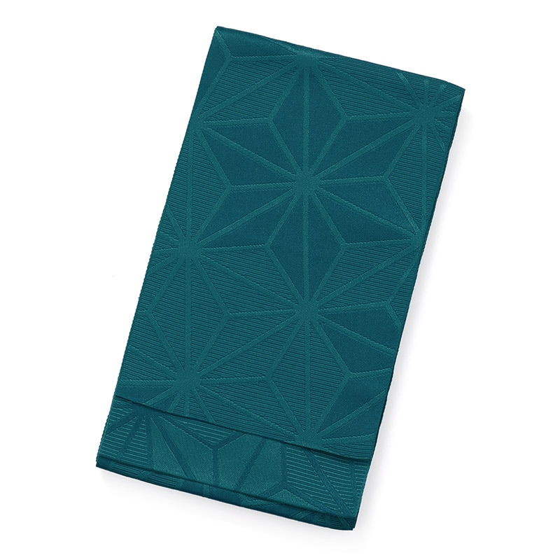 女子袴下帯 麻の葉 ブルーグリーン