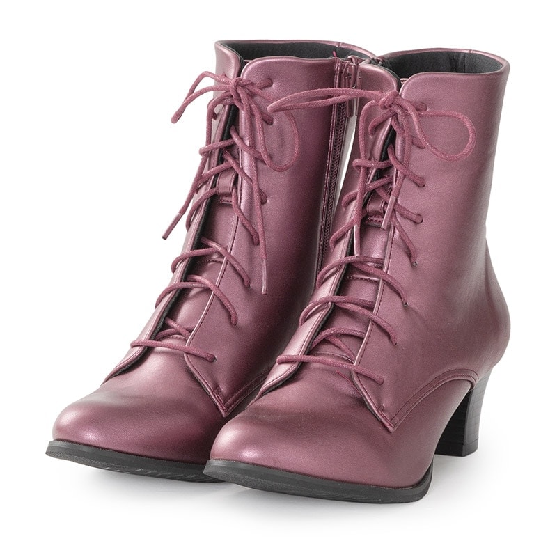 編上げブーツ ワインレッド 23cm 難物 中国製