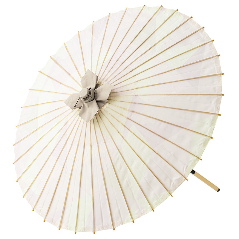布和傘 ポリ くすみ 三角柄 直径70×75cm 継ぎ金具有 中国製