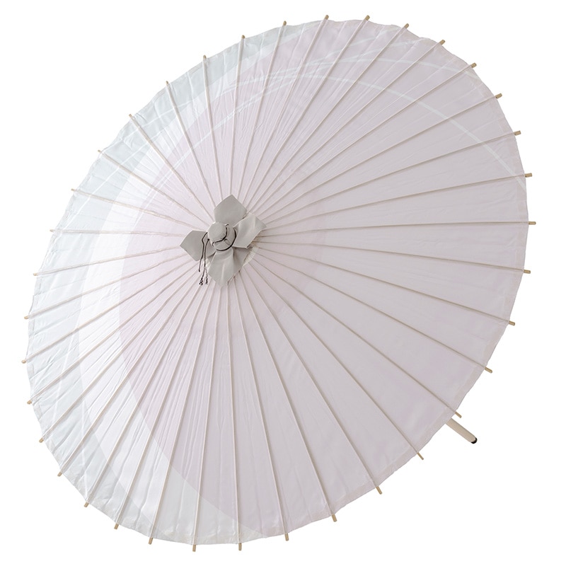 布和傘 ポリ くすみ 月奴に白線流し 直径86×85cm 継ぎ金具有 中国製