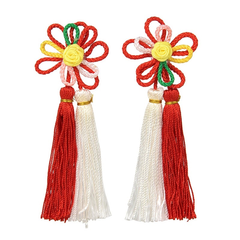 女の子被布房 五色花結び 少々難有 中国製