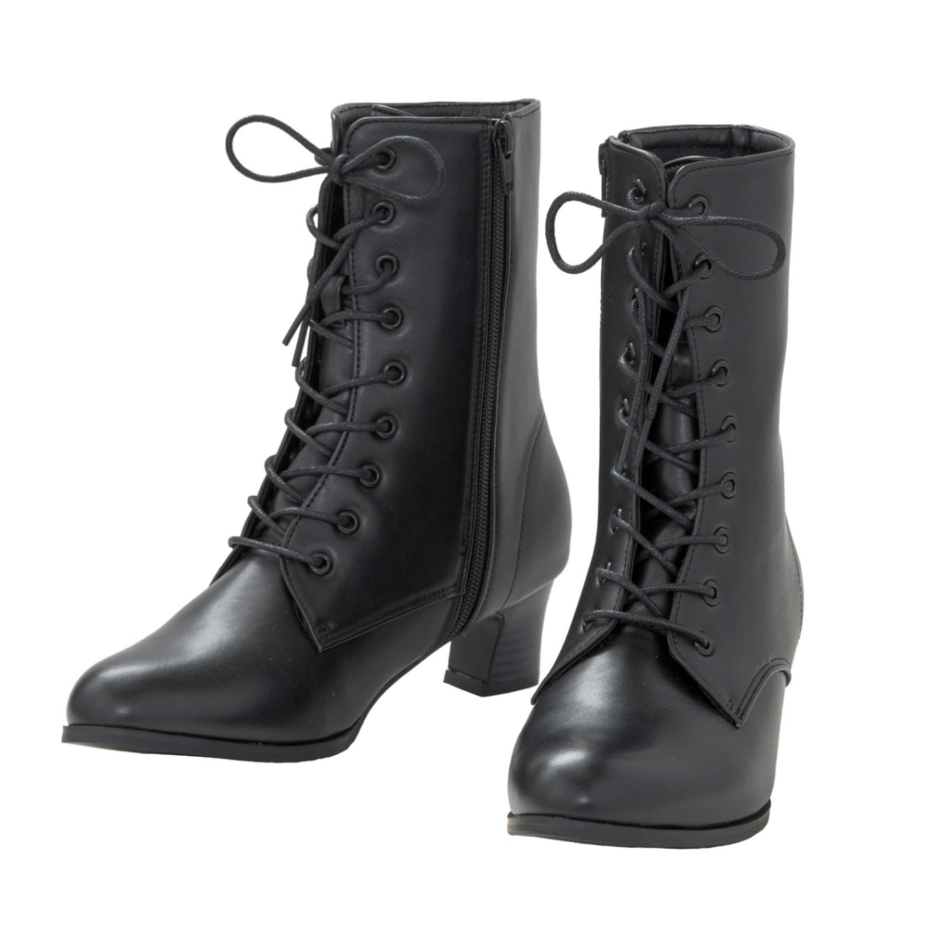編上げブーツ 黒 中国製