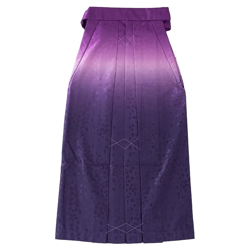 大人女子袴 紫濃淡ぼかし 中国製